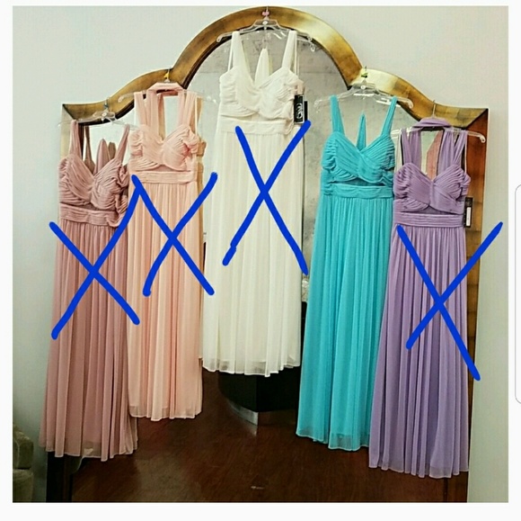 Bridesmaids dresses with cutouts sheer inset - Picture 5 of 5